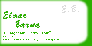 elmar barna business card